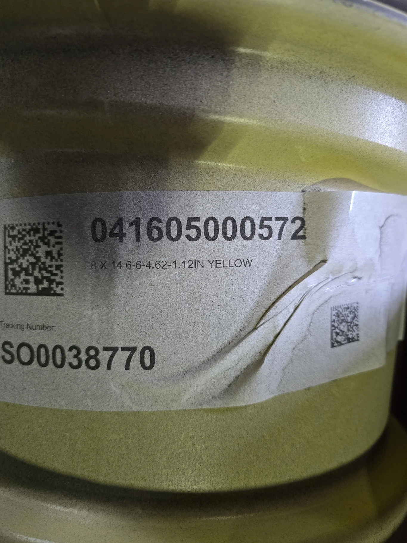 8 X 14 6-6-4.62-1.12IN YELLOW 041605000572 image 3
