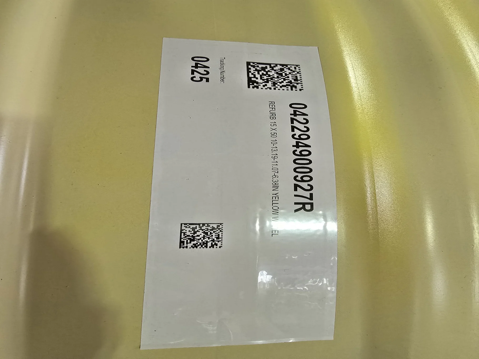 15 X 50 10-13.19-11.07-6.38IN YELLOW WHEEL 042294900927 image 3