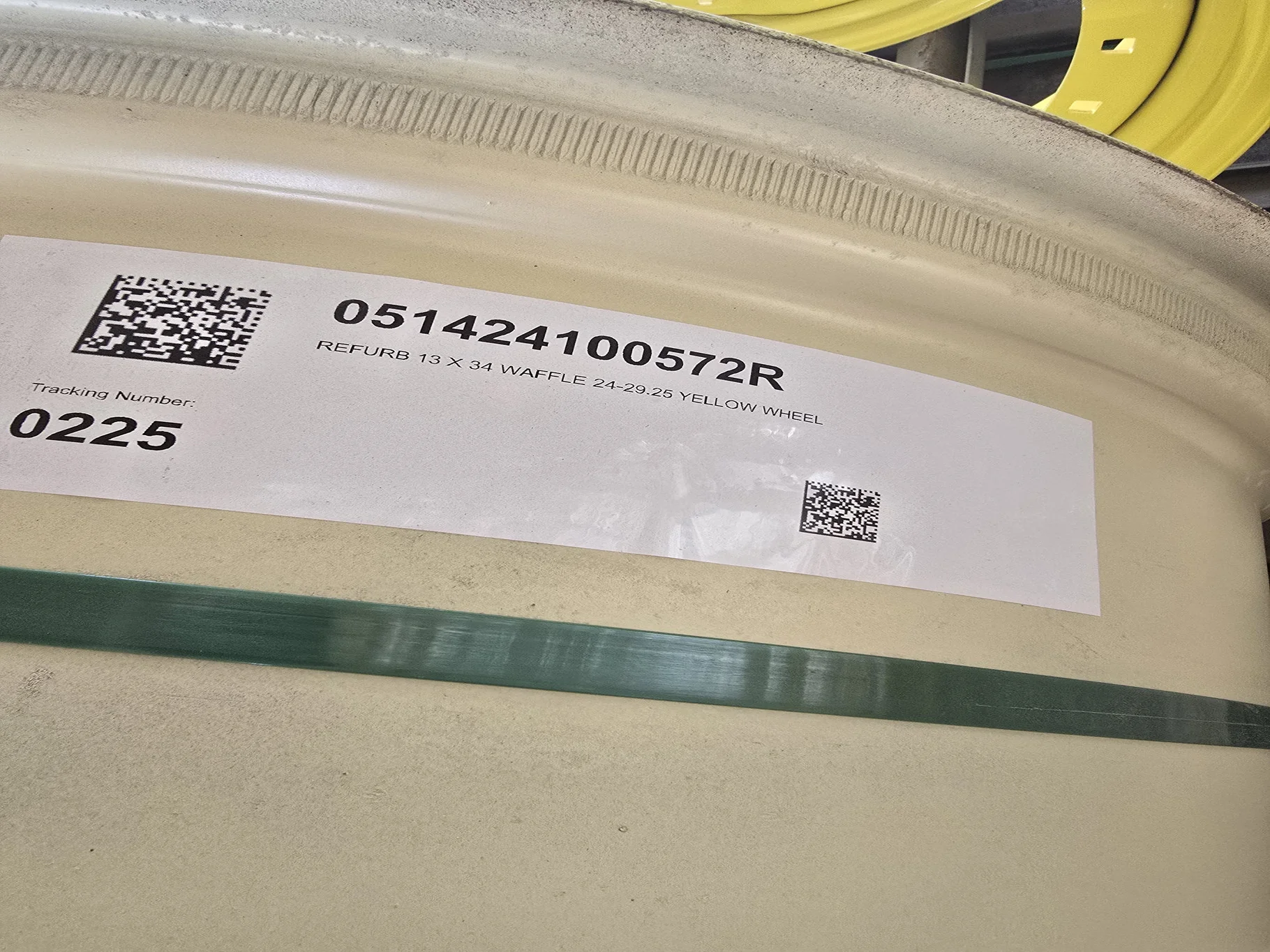 13 X 34 WAFFLE 24-29.25 YELLOW WHEEL image 3