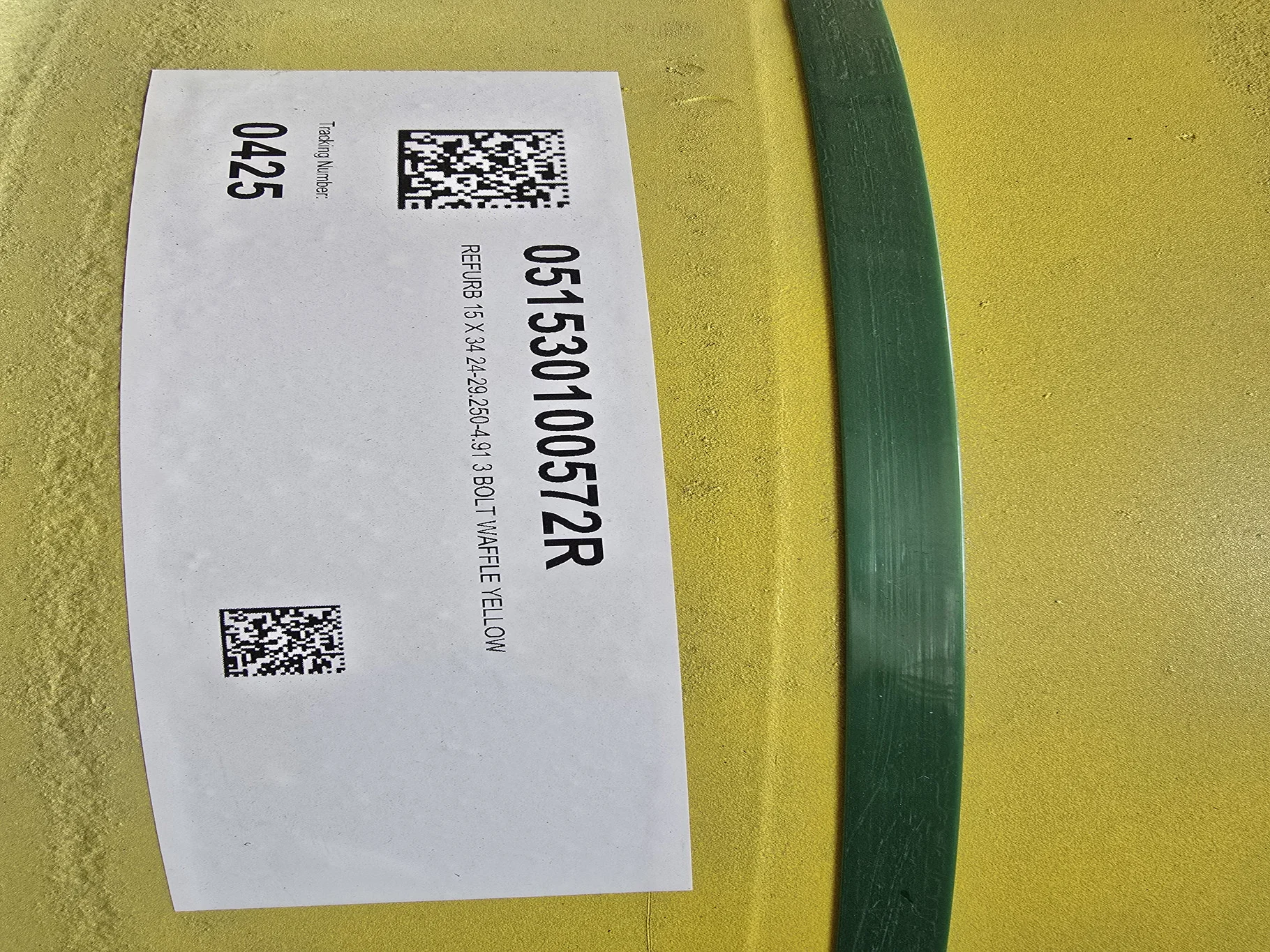 15 X 34 WAFFLE 24-29.250-4.91 3 BOLT YELLOW 051530100572 image 4