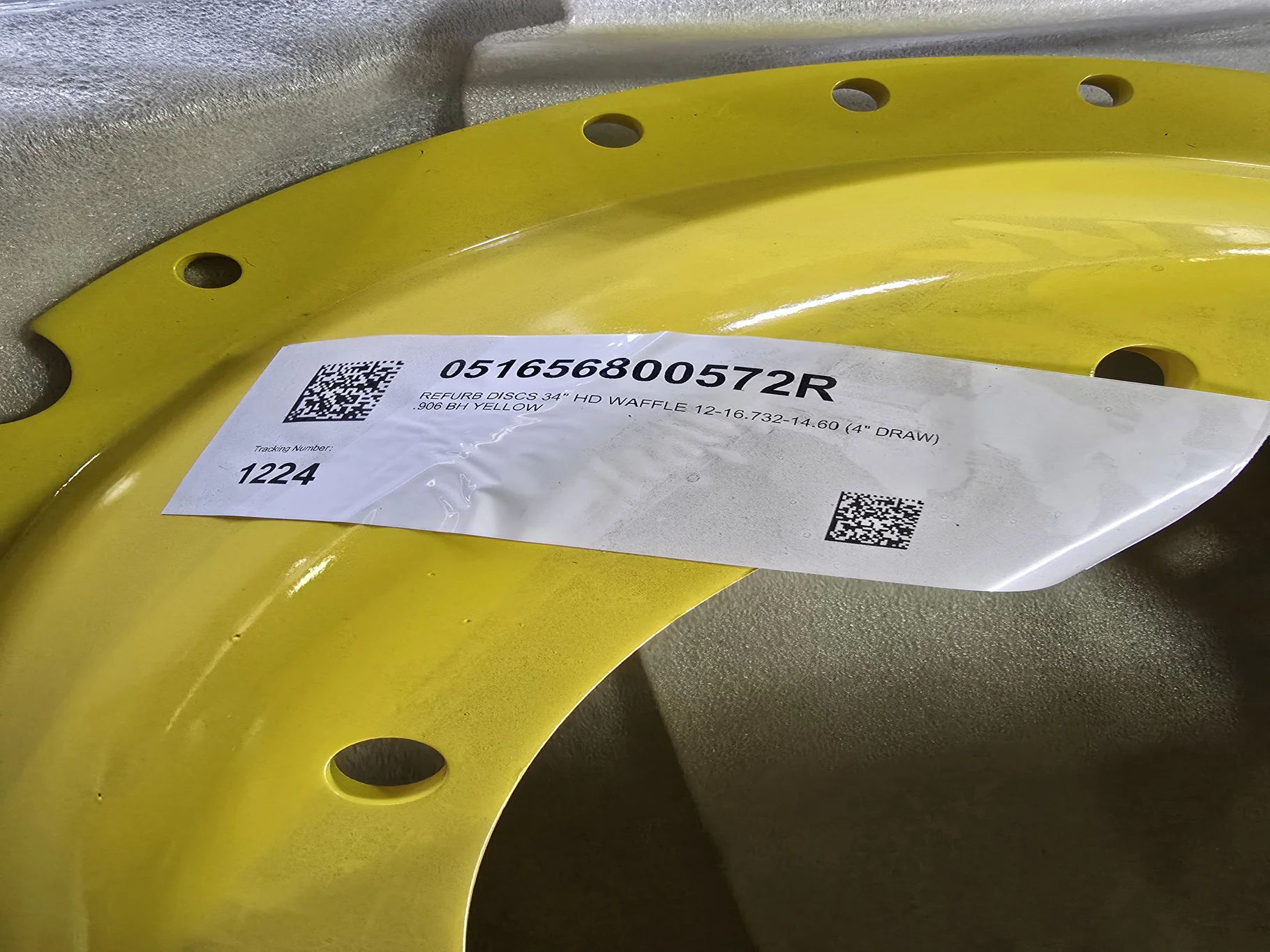 DISCS 34" HD WAFFLE 12-16.732-14.60 (4" DRAW) .906 BH YELLOW image 3