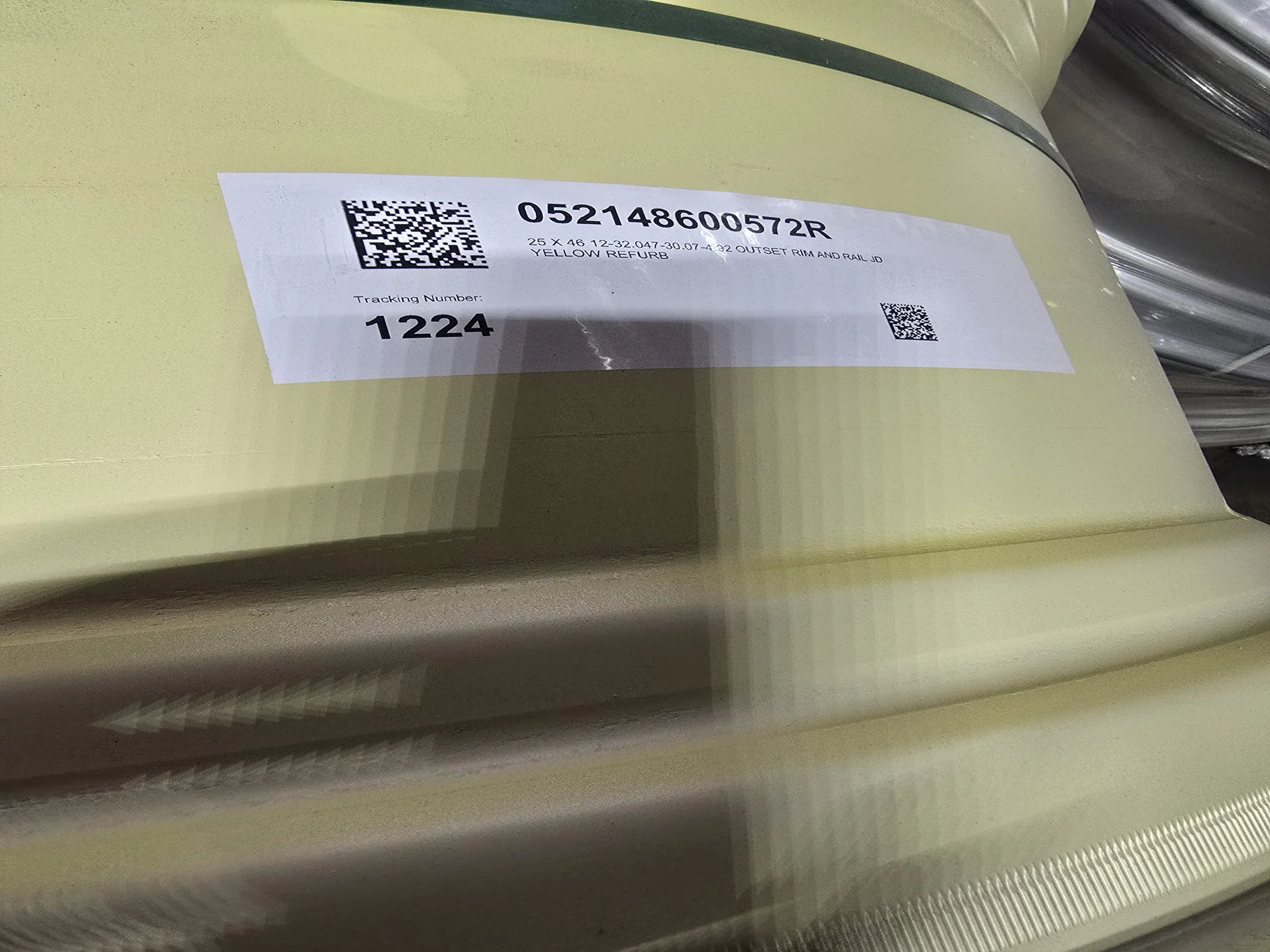25 X 46 12-32.047-30.07-4.92 OUTSET RIM AND RAIL YELLOW 052148600572 image 4