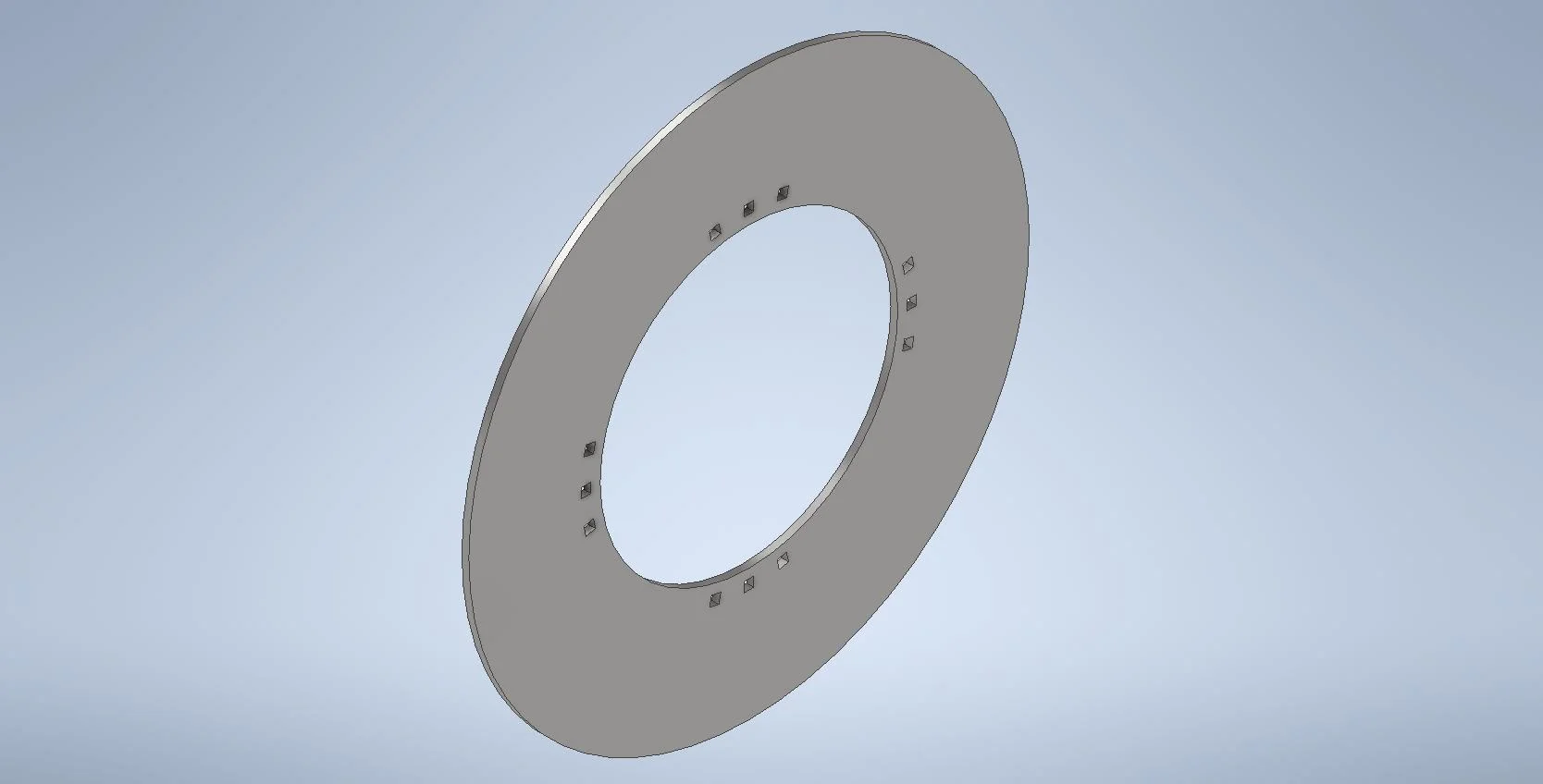 DISCS 40.039" FLAT PLATE 12-23.25-21.25 (.687" SQBH) .50 THK