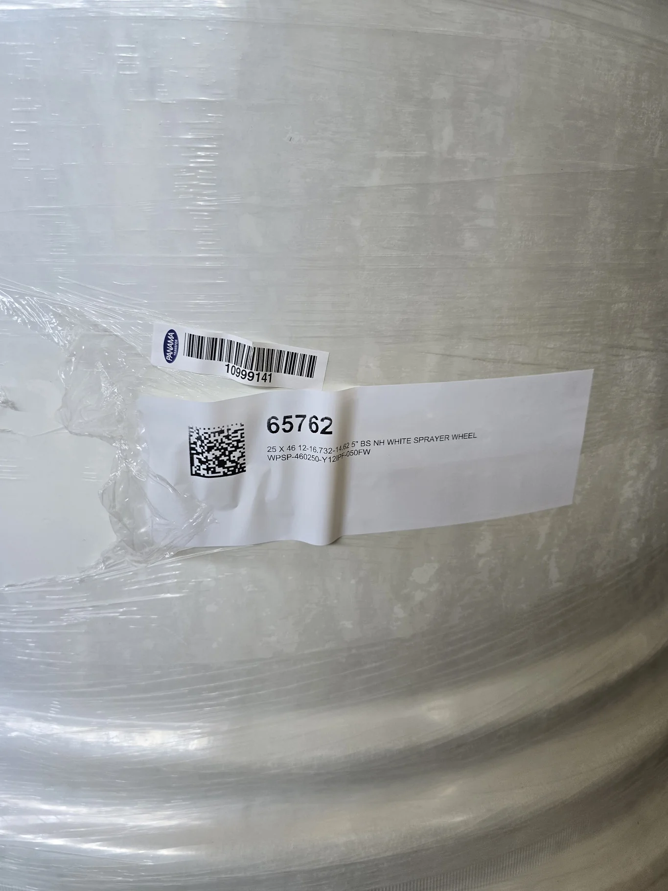 25 X 46 12-16.732-14.62 5" BS NH WHITE SPRAYER WHEEL image 2