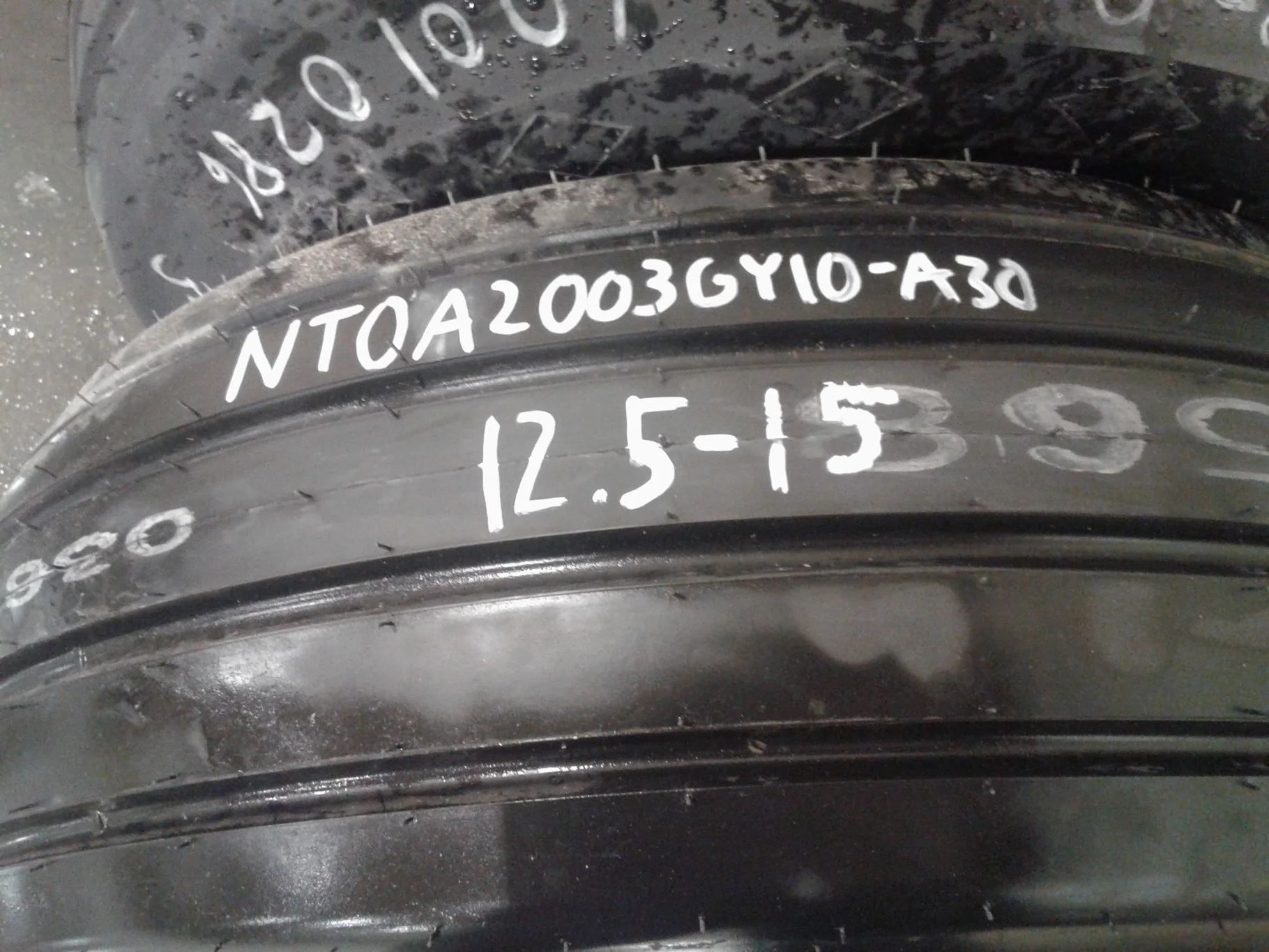 TAKE OFF 12.5L-15 GoodYear Farm Highway Service 12-Ply on a 10 X 15 CIH 8 Bolt Rim image 3