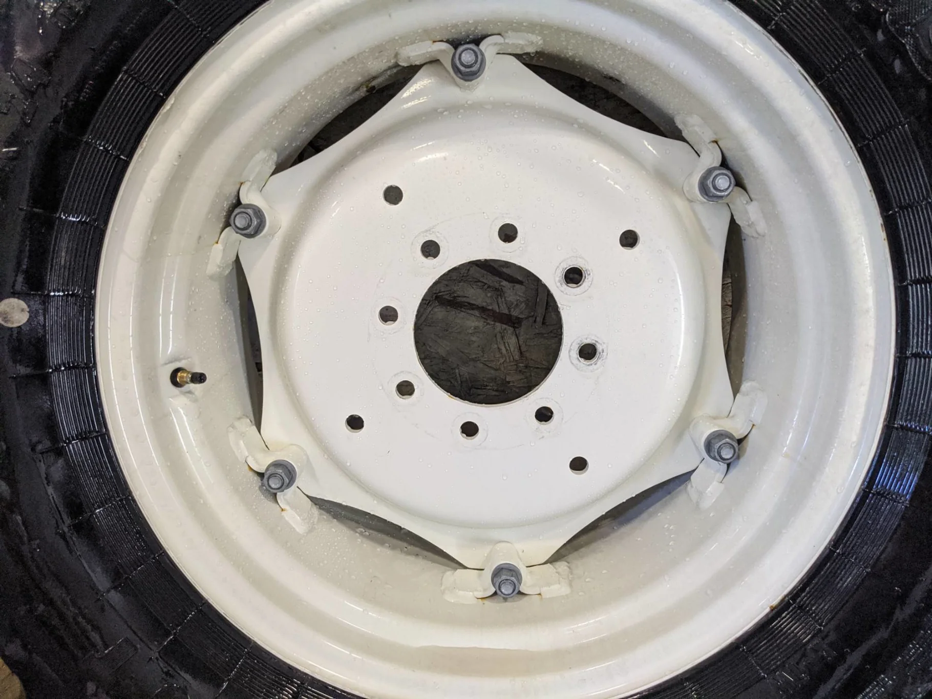 TAKE OFF 380/70R24 Mitas AC70 T 125A8 R-1W TL on a 11 x 24 NH GKN Style Wheel with a 8 Bolt Center. image 2