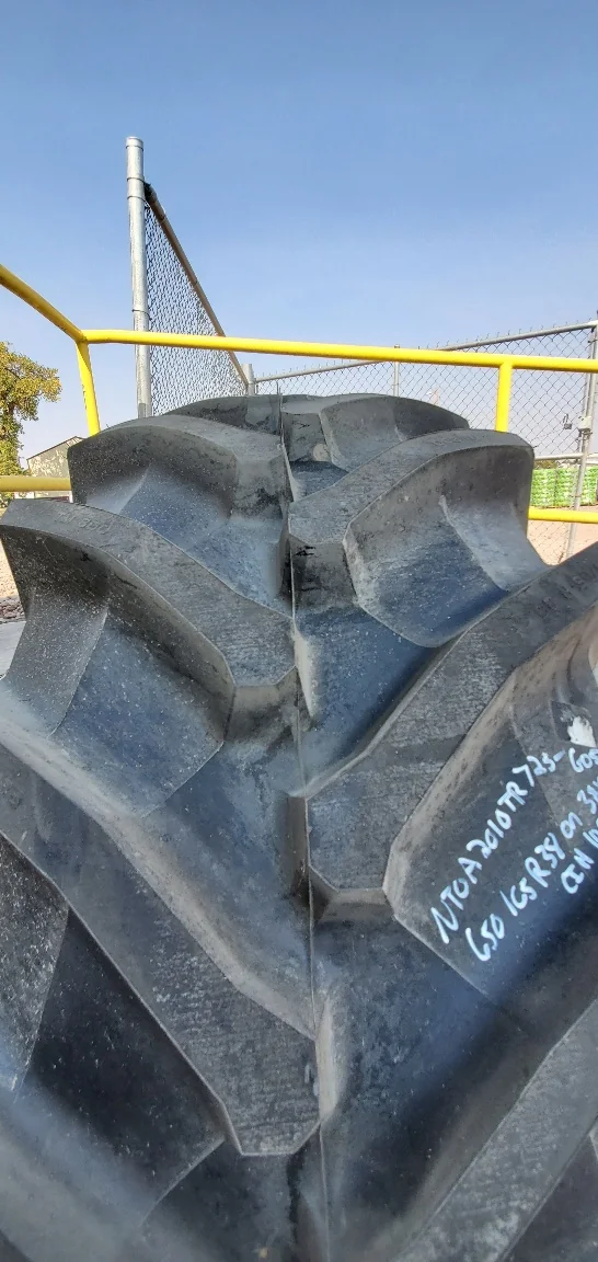 Take off 650/65R38 Trelleborg TM800 (166D) TL mount on 18 x 38 CIH Silver (10-13-11) Small Sidewall image 2