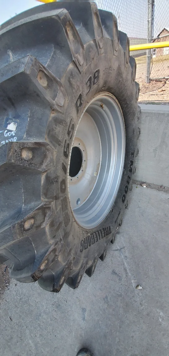 Take off 650/65R38 Trelleborg TM800 (166D) TL mount on 18 x 38 CIH Silver (10-13-11) Small Sidewall image 3