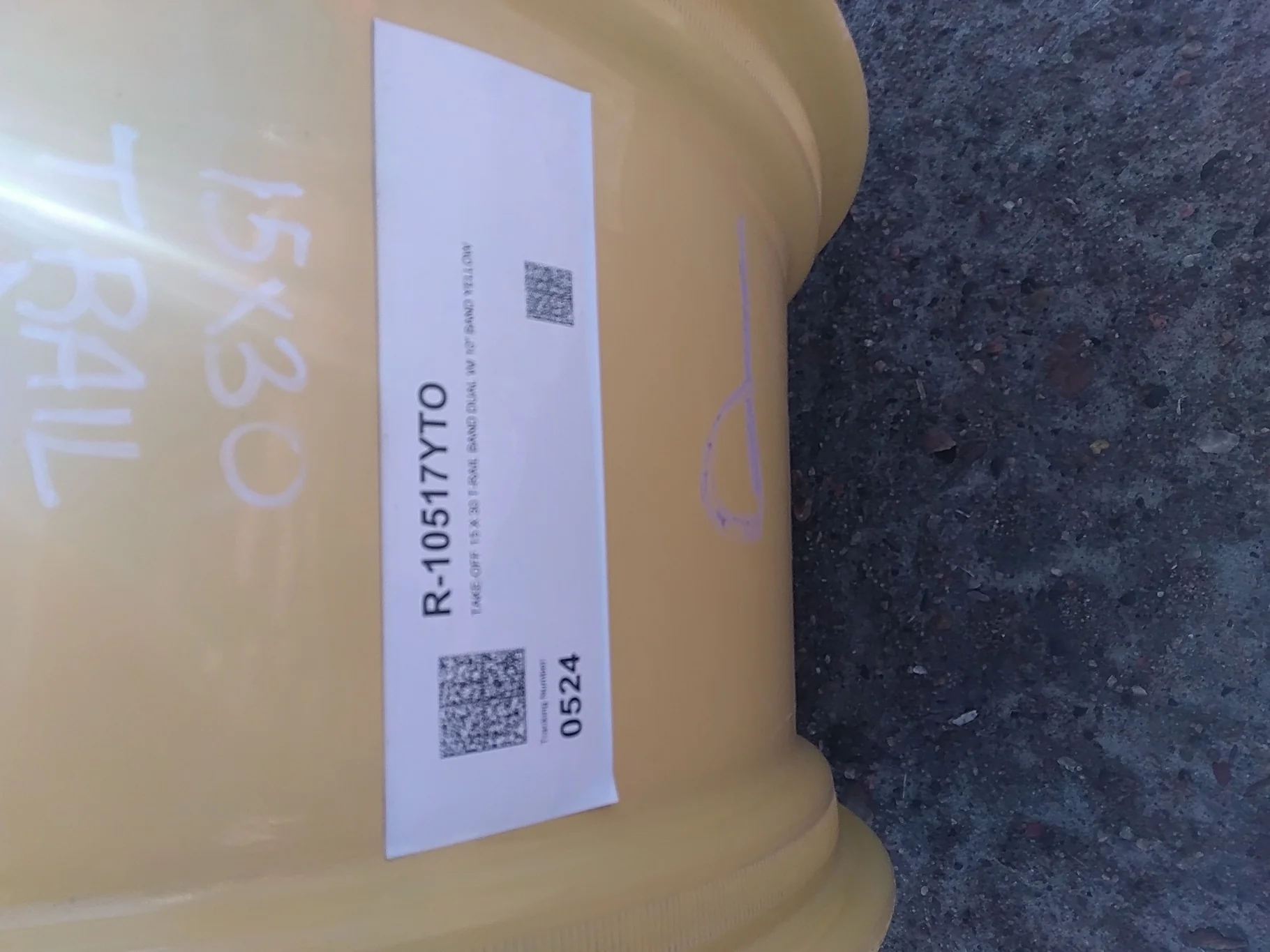 TAKE-OFF 15 X 30 T-RAIL BAND DUAL W/ 10" BAND YELLOW image 2
