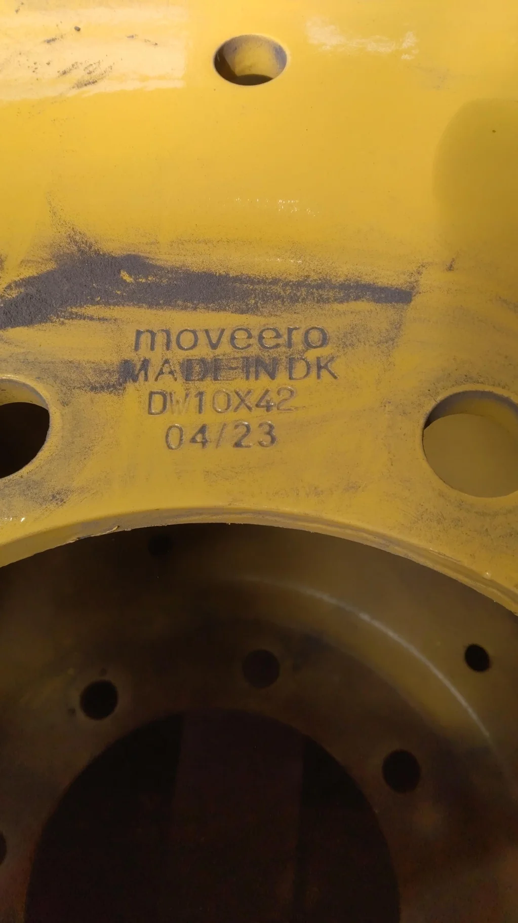 Take-Off 10 X 42 8-10.82-8.78 4/2 Rail Yellow Wheel w/ Disc image 2