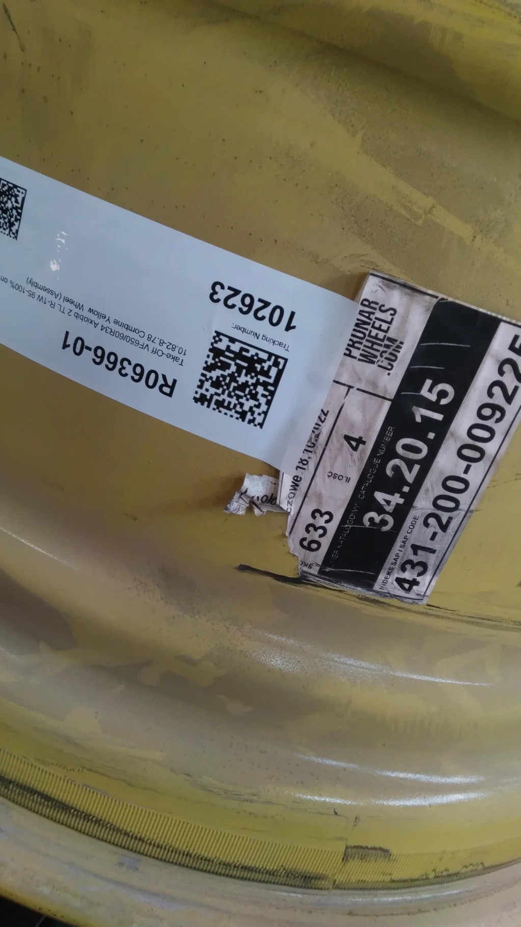Take-Off 20 X 34 8-10.82-8.78 Pronar Combine Yellow Wheel image 4
