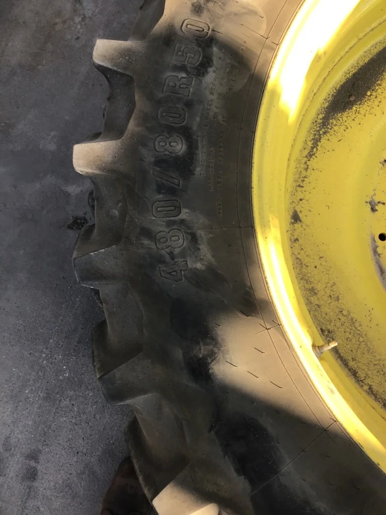 Used 480/80R50 159B Firestone Radial Deep Tread 23 TL R-1W 75-80% on 15 x 50 10-13.18-11.09-8.63 image 3