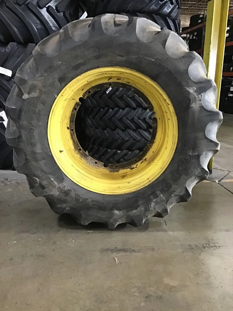 Used 620/70R42 160A8 Goodyear DT820 TL R-1W 70-75% on 20 X 42 12.32.047-30.078 Titan