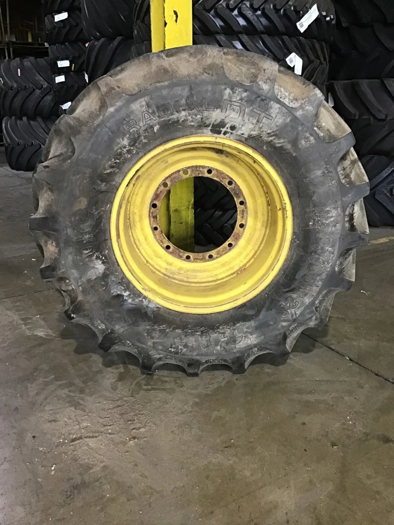 Used 600/65R28 147B Firestone Radial All Traction DT TL R-1W 70-75% on 18 X 28 12-16.732-14.620