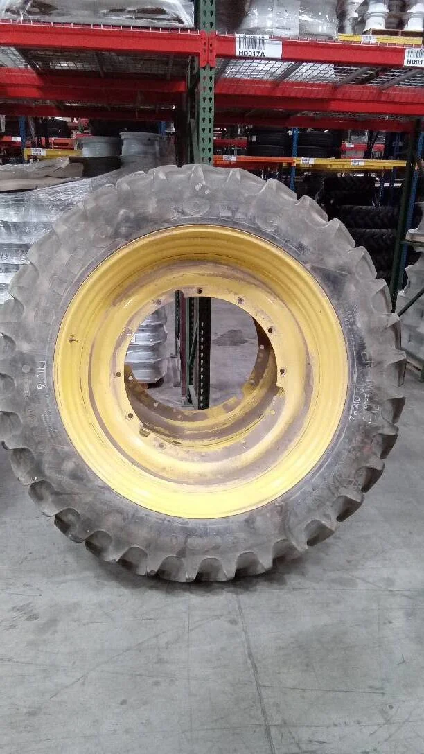 Used 380/90R50 151B Firestone 9000 TL R-1W 95-100% on 12 X 50 12-32.047-30.078 Rim & Rail