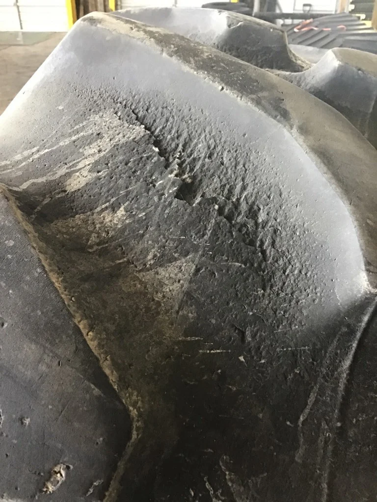 Used 28L-26 12ply Goodyear Dyna Torque 2 TL R-1 80-85% on 25 X 26 8-8-6 Titan Combine image 4