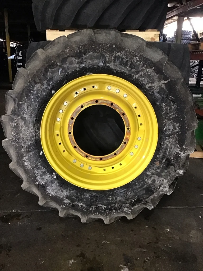Used 420/85R34 147B Firestone Radial All Traction DT TL R-1W 90-95% on 15 X 34 12-19.685-17.651