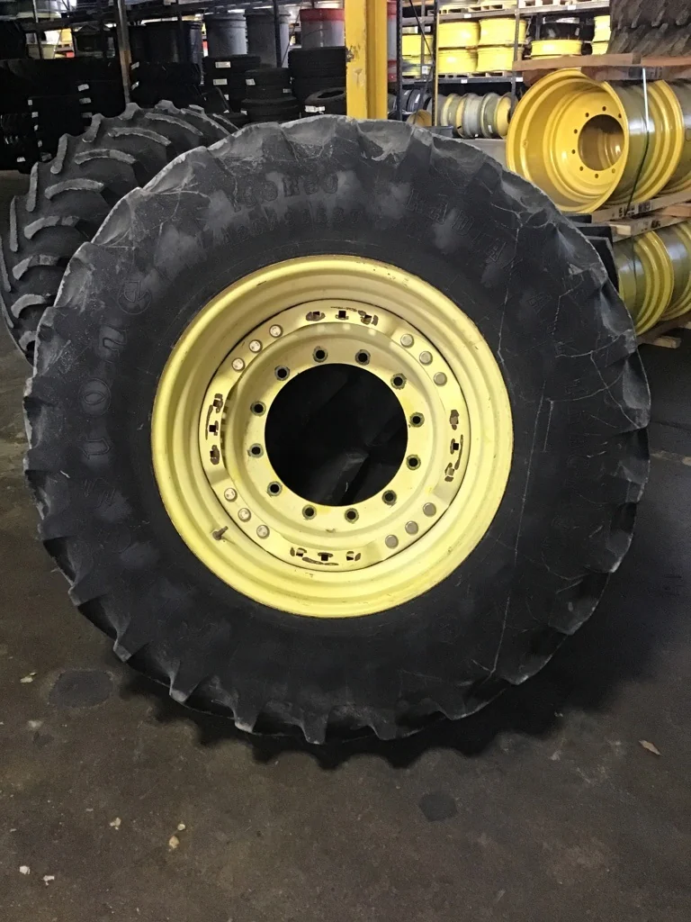 Used 420/90R30 142A8 Firestone Radial All Traction FWD TL R-1 75-80% on 15 X 30 12-16.732-14.620