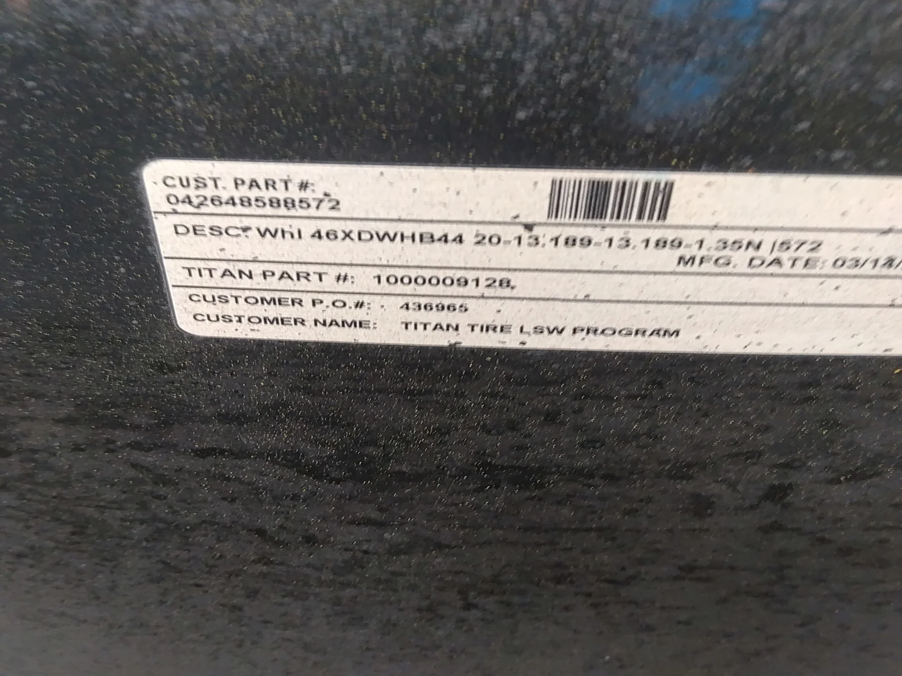 Used 44 X 46 20-13.19-11.07 Combine Yellow Wheel image 7