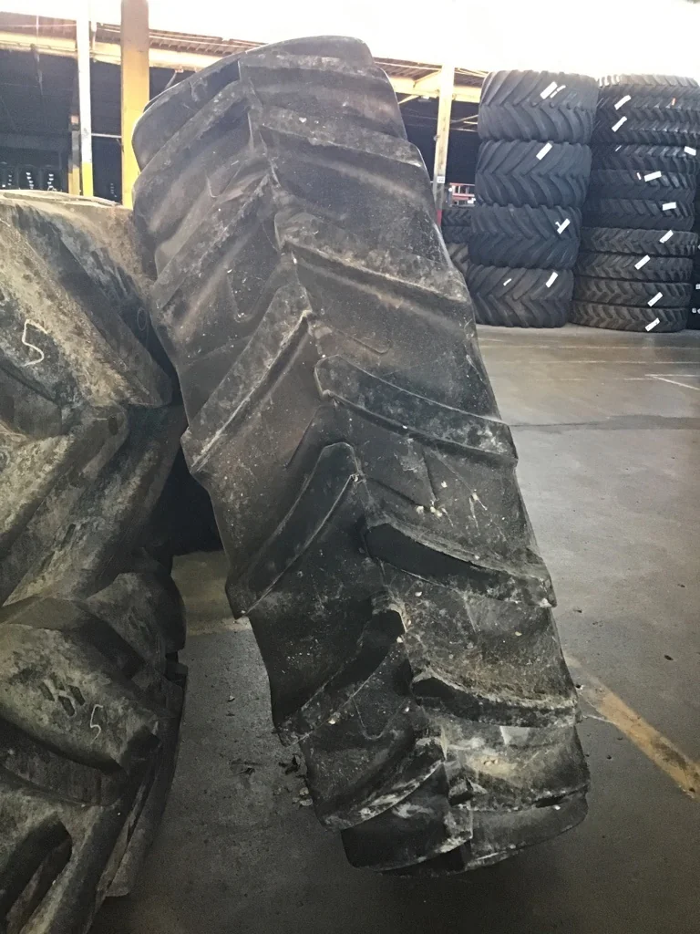 Used 480/80R42 156A8 Michelin Agribib TL R-1W 85-90% on 16 x 42 8-10.82-8.78 Titan Waffle 3 Bolt image 2