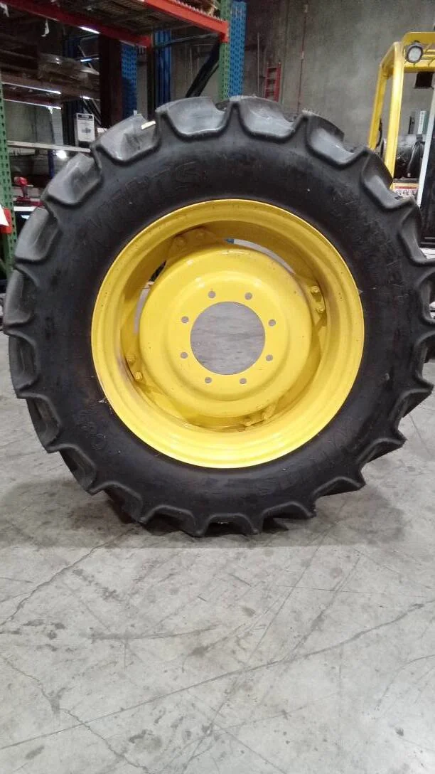 Take-Off 320/85R28 124B Mitas AC85 TL R-1W 95-100% on 10 X 28 8-10.82-8.78 GKN 4/2 Clamp Yellow