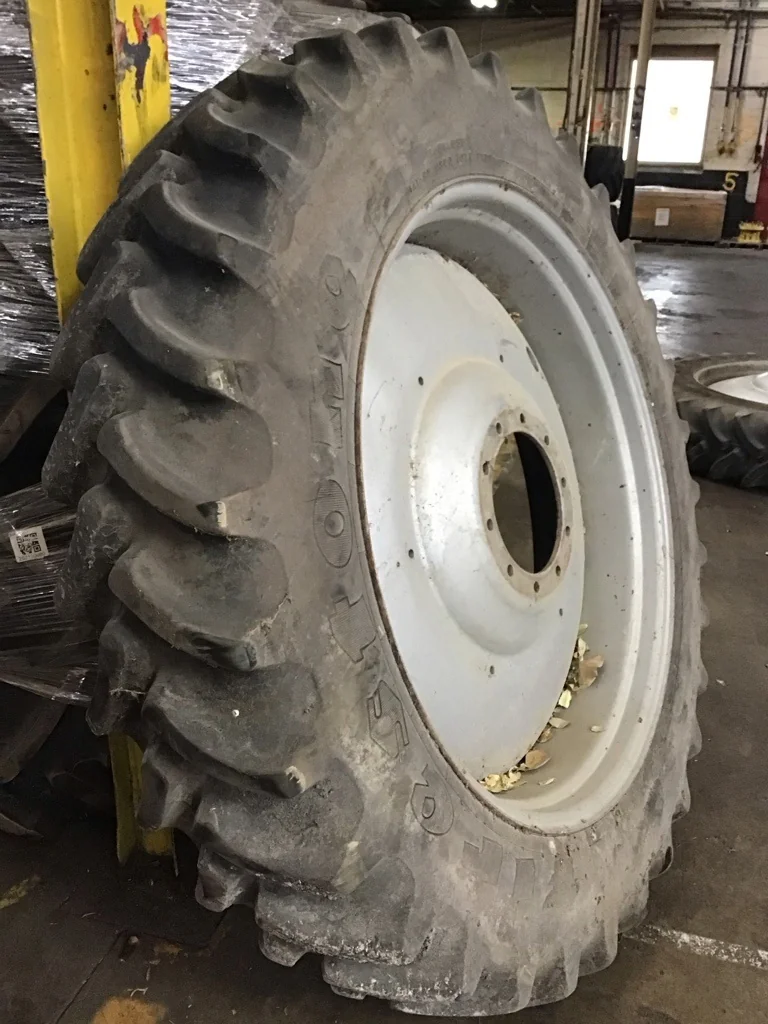 Used 380/90R46 152A8 Firestone Radial 9000 TL R-1W 80-85% on 13 X 46 10-13.19-11.07 Silver Dual image 2