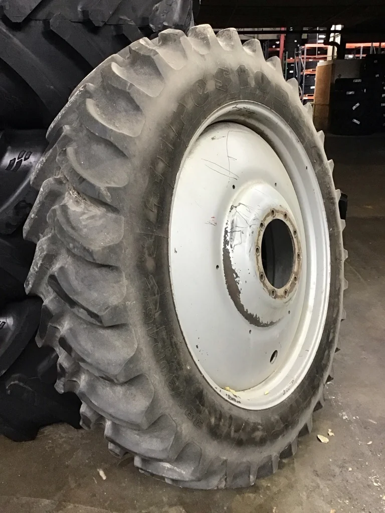 Used 380/90R46 152A8 Firestone Radial 9000 TL R-1W 80-85% on 13 X 46 10-13.19-11.07 Silver Dual image 2
