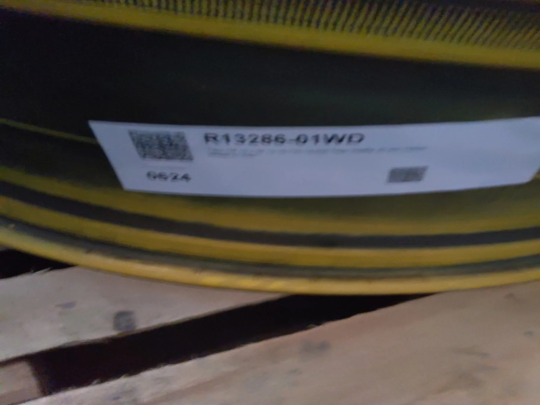 Take-Off 12 x 38 12-16.732-14.620 Titan Waffle JD AG Yellow Wheel w/ Disc