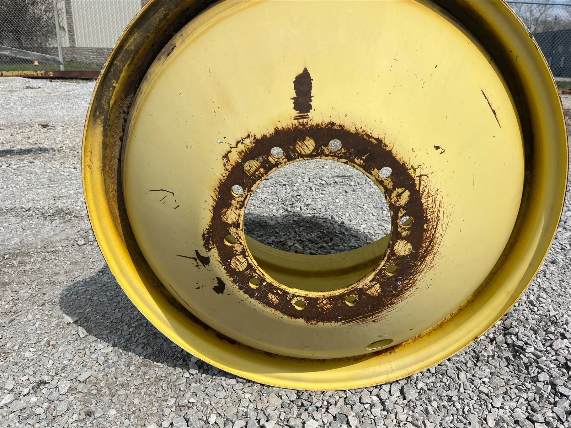 USED 27 X 38 10-13.19-11.07-18.89IN DOLLY DUAL YELLOW WHEEL image 2