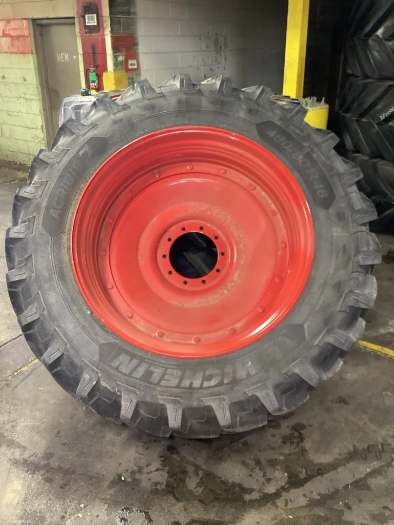 Take-Off 480/80R46 158A8 Michelin Agribib 2 TL R-1W 95-100% On 16x46 R&R/Disc (10-13.19-11.07)