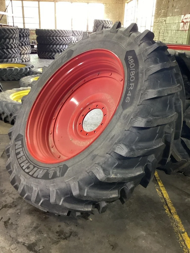 Take-Off 480/80R46 158A8 Michelin Agribib 2 TL R-1W 95-100% On 16x46 R&R/Disc (10-13.19-11.07) image 2