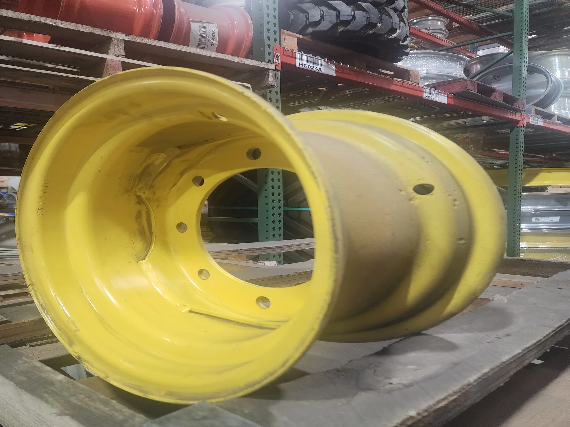 USED 8 X 16 8-10.82-8.78-6.87 FARM IMP YELLOW WHEEL image 2