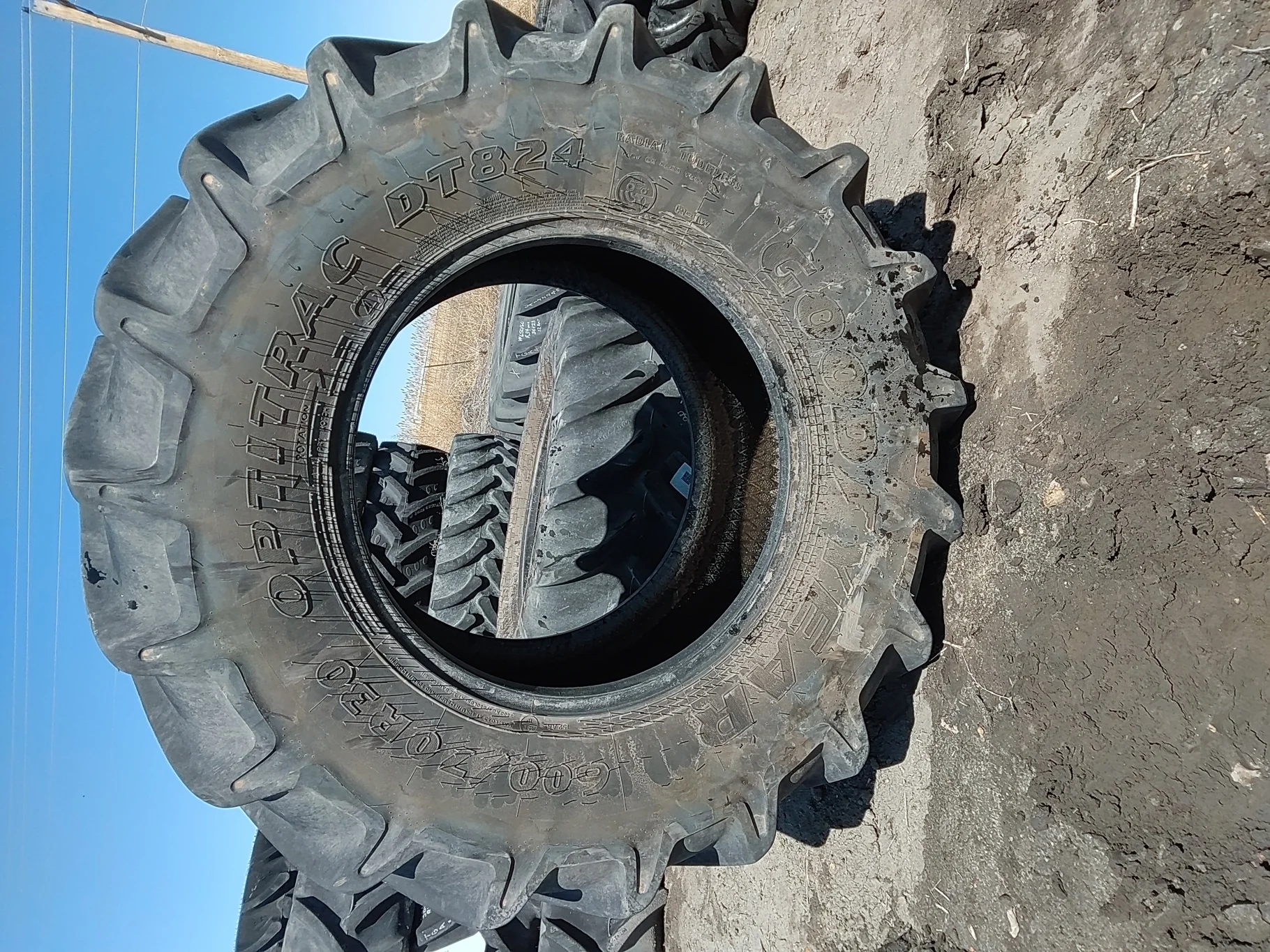 Used 600/70R30 152A8 Goodyear Optitrac DT824 TL R-1W 80-85% image 3