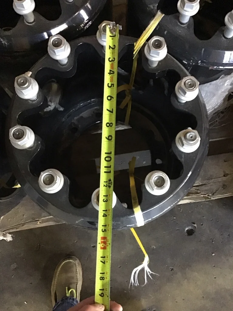 Take-Off 17" Hub Extension 10 Bolt 10-13.19-11.07 Fendt Red (With Hardware) image 2