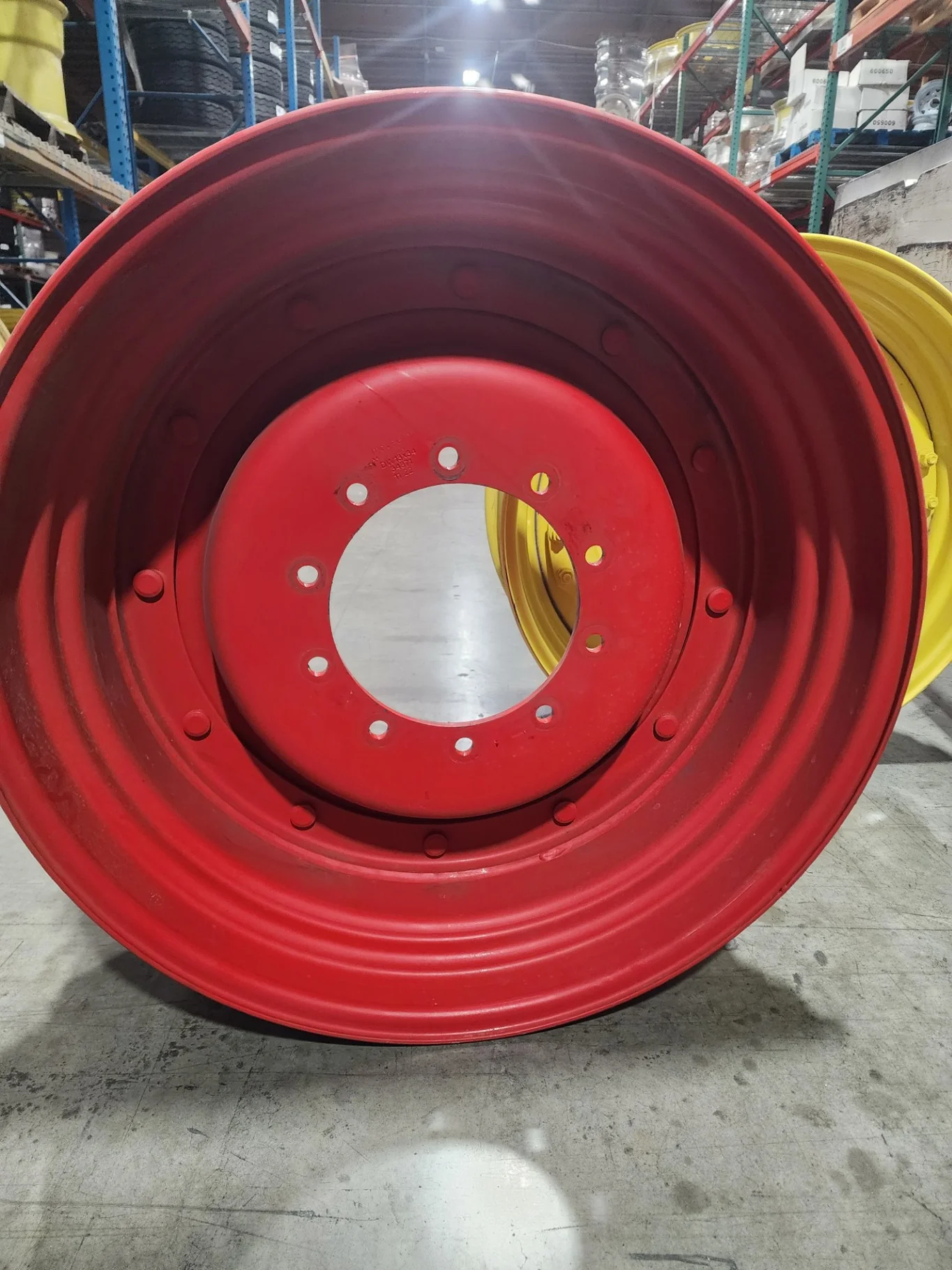 Take-Off 13 x 34 12-27.25-24.75 R & R Fendt Red Wheel w/ Disc image 2