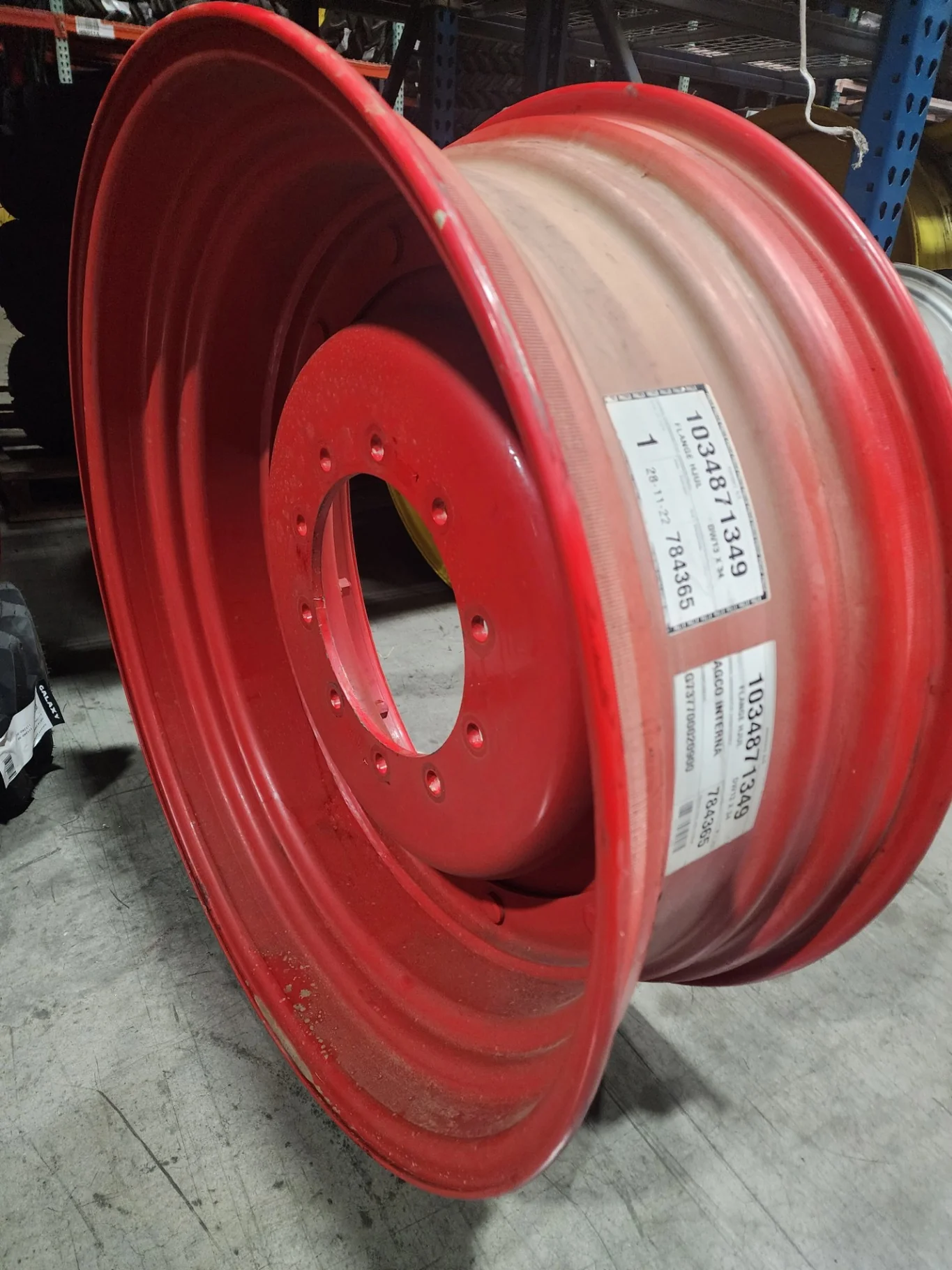 Take-Off 13 x 34 12-27.25-24.75 R & R Fendt Red Wheel w/ Disc image 4