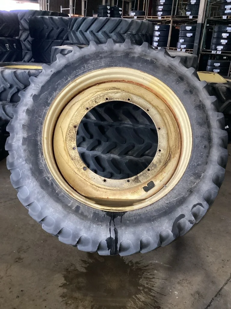 Used 380/105R50 168A8 Firestone R9100 TL R-1 80-85% On 13 x 50 12-32.047-30.078 Moveero R&R Wheel