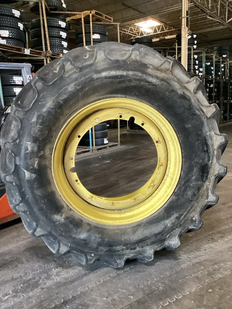 Used 710/70R42 173D Mitas SFT TL R-1W 90-95% On 23 x 42 12-32.047-30.078 Titan R&R Yellow Wheel