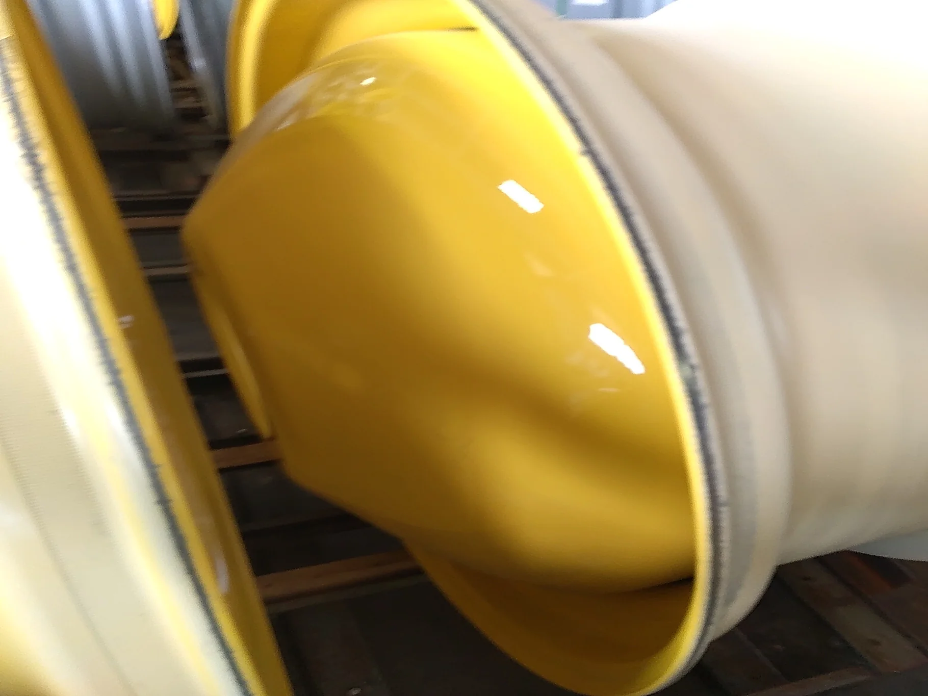 REFURB 18 x 42 10-13.187-11.07-14.4 (INSIDE) DOLLY DUAL YELLOW WHEEL image 2
