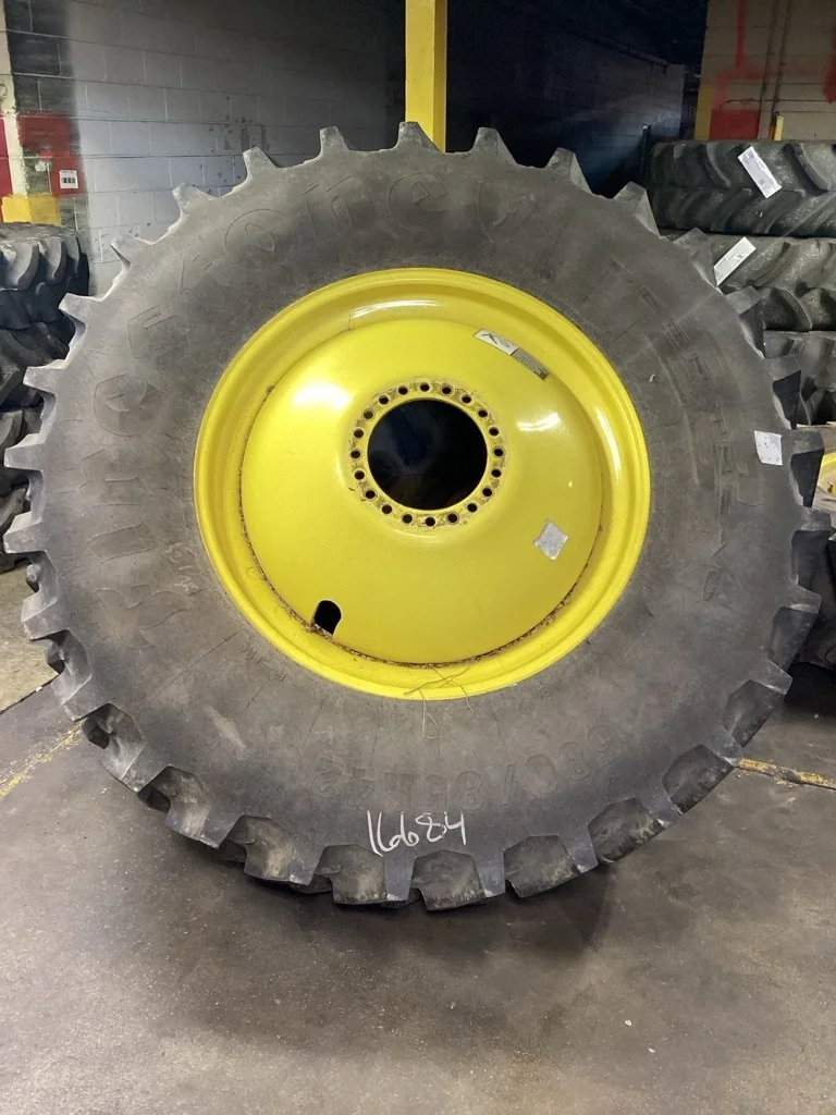 Used 580/85R42 166B Firestone Deep tread 23 TL R-1W 90-95% On 18x42 (20-13.189-11.07-15.56 IN) DD