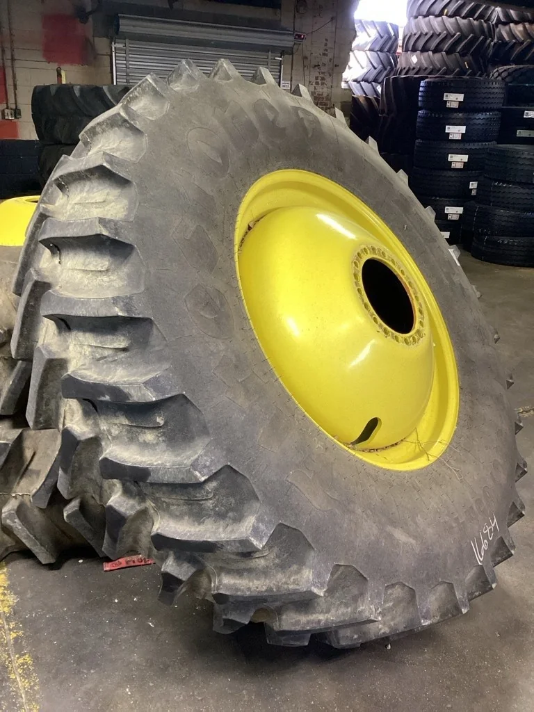 Used 580/85R42 166B Firestone Deep tread 23 TL R-1W 90-95% On 18x42 (20-13.189-11.07-15.56 IN) DD image 2