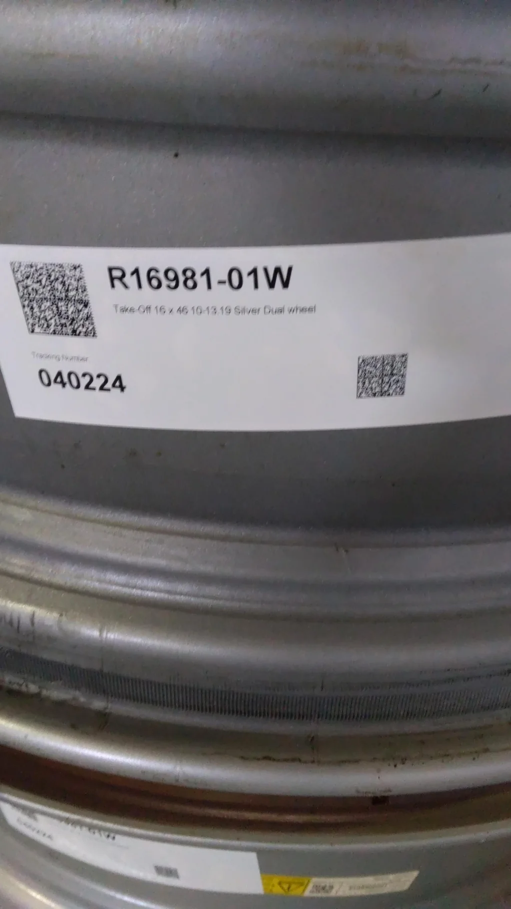Take-Off 16 x 46 10-13.19 Silver Dual wheel
