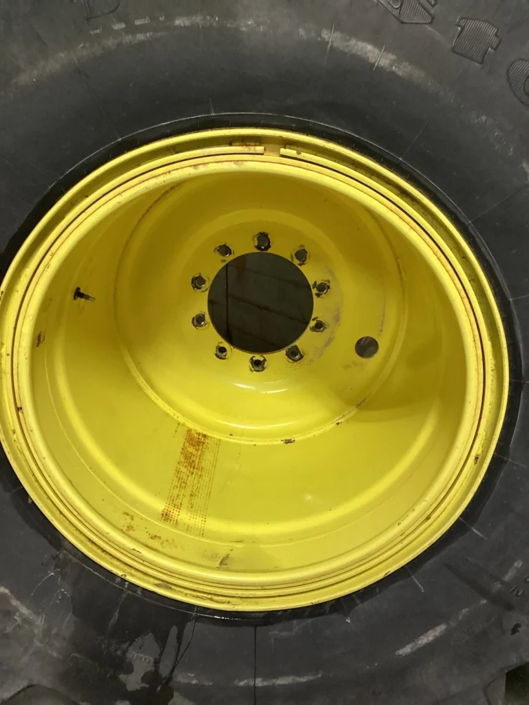 Used 76 x 50.00-32 177B Firestone Flotation 23 DT HF-3  75-80% On 44 x 32 10-13.19-11.07 Yellow image 2