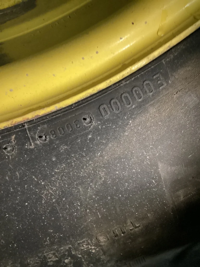 Used 76 x 50.00-32 177B Firestone Flotation 23 DT HF-3  75-80% On 44 x 32 10-13.19-11.07 Yellow image 6