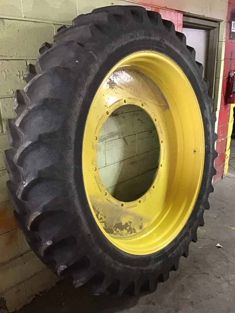 Used 380/90R54 152A8 Firestone Radial 9000 TL R-1W 85-90% on 12 x 54 12-32.047-30.078 R&R Yellow image 2