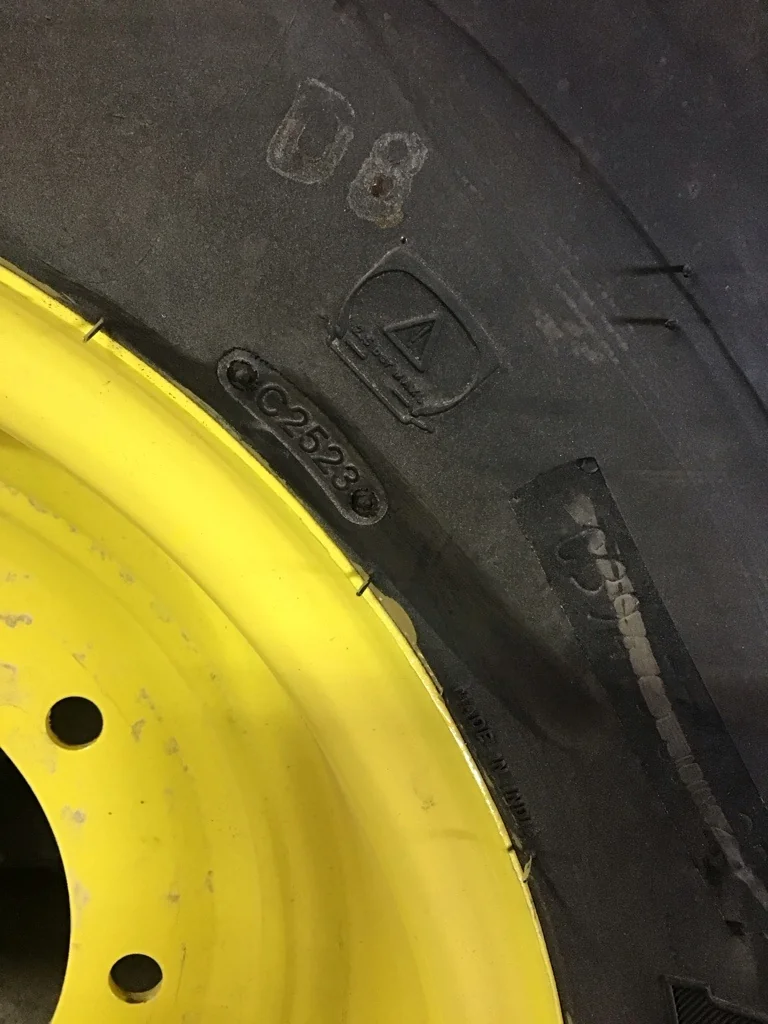 Take-Off 12.5/80-12 BKT AT621 TL R-4 95-100% on 9 X 18 8-10.82-8.78 GKN Solid Yellow Wheel(Assembly) image 3