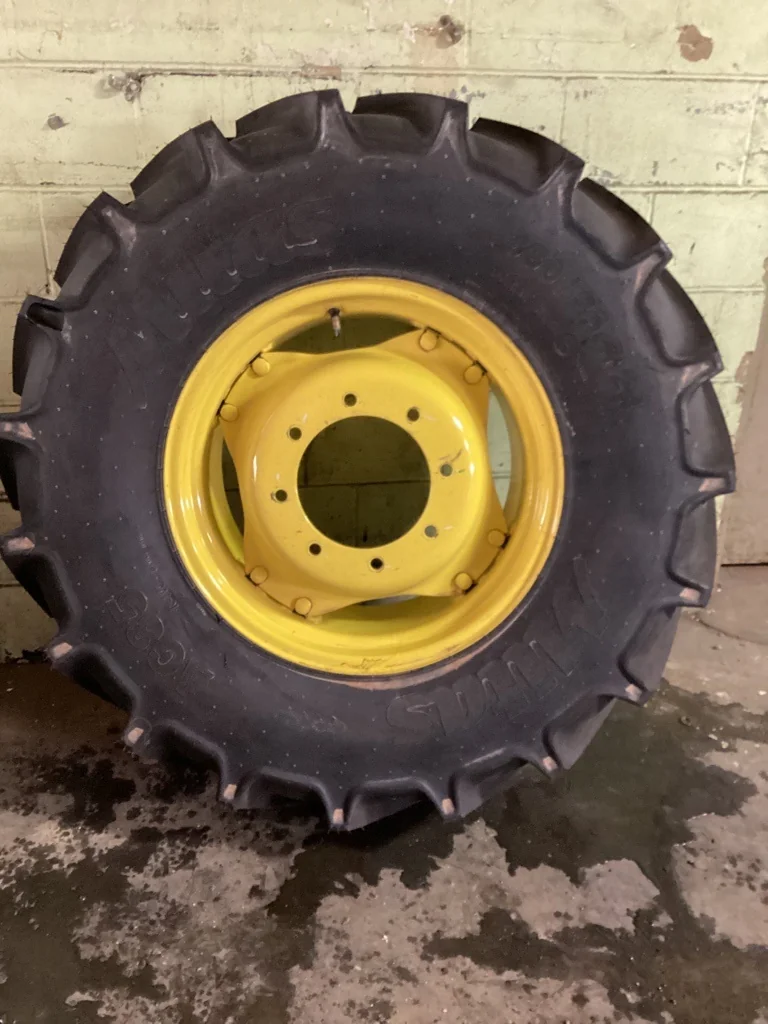 Take-Off 380/85R24 131B Mitas AC85 TL R-1W 95-100% on 12 x 24 8-10.82-8.78 4/2 Clamp Yellow Wheel w/