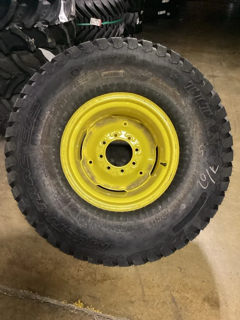 Take-Off 44x18.00-20 123B Titan Multi Trac C/S HF-1 95-100% On 14 x 20 (8-8-6) Implement Wheel