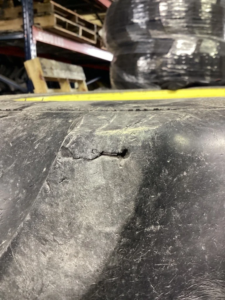 Used 9.5-24 6 ply Titan Hi-Traction Lug TL R-1 50-55% on 8 x 24 6 Clamp Wheel & Disc (8-10.82-8.78) image 4