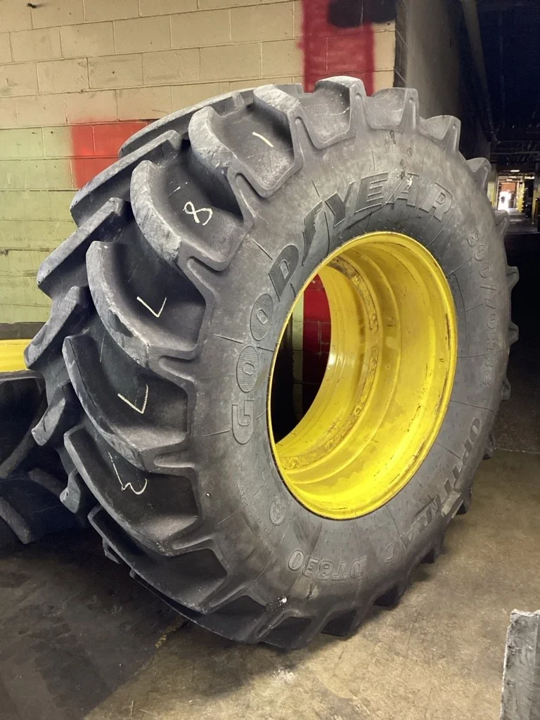 Used 800/70R38 173A8 Goodyear Optitrac DT830 TL R-1W 75-80% On 25 x 38 (12-32.047-30.078) R&R Wheel image 2